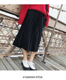 mens christmas outfit Women Winter outfits Black Friday 2014 Autumn and Winter Velvet Pleated Skirt Metallic Velvet Mid-Length A- line Skirt for Women