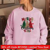 mens christmas outfit Winter Outfits Black Friday Christmas Women's Top Santa Claus Fun Print Fashion Cotton Sweater Women