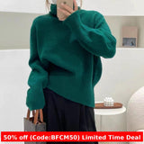 mens christmas outfit 2024 Winter outfits Black Friday Korean Style Lazy Style Elegant Knitwear Fashionable Western Style Turtleneck Women's Pullover Sweater