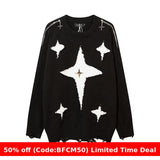 Winter outfits Cyber Monday 2024 Christmas outfits Street Fashion Loose Zipper Design Pullover Sweater