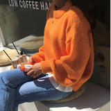 2000s fashion Trendy Comfy Designer Oversize Knitted Crewneck Jumper Sweater