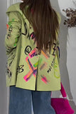 Chicdear-Black Friday Christmas Thanksgiving Women's Printed Casual Blazer Tops