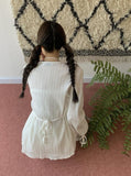 Chicdear Lace Waist Bandage Long-sleeved Shirt Skirt Angel Suit