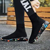 Chicdear - Big Size Summer High Top Sports Sock Boot Men Sport Shoes Men Running Shoes Sneakers Women Sneakers Socks for Men Knit GME-1528