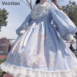 Chicdear  Japanese Spring Summer sweet Lolita Dress Women Kawaii Victorian Tea Party Long Sleeves Lace Gothic Girls Lolita Dresses Cosplay