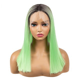 hair Wig Headgear Women's Mid-Length Hand-Woven Front Lace Rose Net Simulation Wig