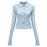 women's fashion New Spring Retro Style Shirt Women's Lapel Plaid Shirt Slimming Versatile Top