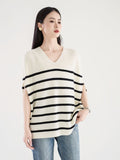 2000s fashion Korean Style Vest V-neck Sweater Casual Knitted Loose Vest Women's