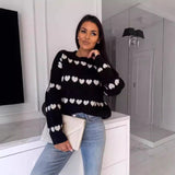 Black Friday Christmas Thanksgiving 2024 Autumn and Winter Love Pullover Women's Sweater Fashion Women's Sweater Women's Sweater