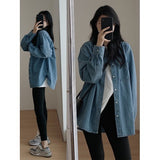 social worker outfits Shirt Coat for Women Korean Style Design Sense Niche Loose Casual Shirt 