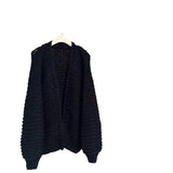 grunge outfits Autumn and Winter New Thick Wool Draping High-Fixed Thick Knitted Cardigan Loose Sweater Lazy Gentle Coat