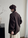 90s streetwear Retro Style Mid-Length Sweater Coat Casual All-Match Soft Knitted Cardigan