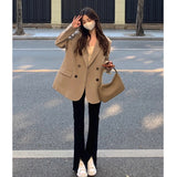 Chicdearshop autumn dress Brown Suit Jacket for Women 2024 Spring and Autumn Street style Korean Style Casual Suit