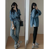 social worker outfits Shirt Coat for Women Korean Style Design Sense Niche Loose Casual Shirt 