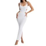 maternity Women's EBay Summer New Sling Square Collar Side Open Waist Sexy High Waist Split Dress