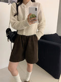 outfit inspo fall Korean Style Gentle Style Short Knitted Cardigan for Women 2024 Autumn and Winter Loose Short Sweater Coat