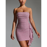 Chicdearshop unique hoco dresses Sexy Women's New Sexy Tube Top Big Backless Bag Hip Ruffled Dress