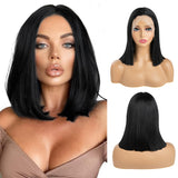 hair Wig Headgear Women's Mid-Length Hand-Woven Front Lace Rose Net Simulation Wig