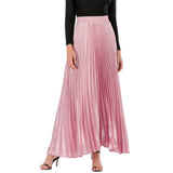 mens christmas outfit Winter outfits Black Friday 97cm High-End Bright Silk Pleated Skirt Spring/Summer Autumn Skirt Women's Louver Skirt Pleated Umbrella Skirt Western Style Long Skirt