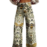 90s fashion 2024 boho Women's Trousers Must Have Western Style Pants Trousers Women Flared Pants