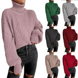 Chicdearshop winter outfits women Women's Loose Thread Pilling Knitted Sweater Urban Trend Solid Color round Neck