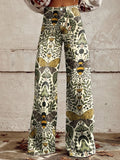 90s fashion 2024 boho Women's Trousers Must Have Western Style Pants Trousers Women Flared Pants