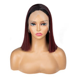 hair Wig Headgear Women's Mid-Length Hand-Woven Front Lace Rose Net Simulation Wig