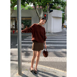 2000s fashion Woolen Sweater for Women 2024 Autumn Trendy Comfy Designer Oversize Knitted Crewneck Jumper Sweater