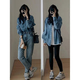 social worker outfits Shirt Coat for Women Korean Style Design Sense Niche Loose Casual Shirt 