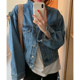 Chicdearshop fall outfits women 2024 Autumn and Winter New Slimming Chic Casual All-Matching Style Age-Reducing Fashion Loose Denim Coat Top for Women