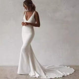 Chicdearshop alien invasion dress to impress White Fishtail Dress 2024 Spring and Summer New Deep V-neck Slim Backless Trailing Wedding Dress party dress