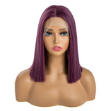 hair Wig Headgear Women's Mid-Length Hand-Woven Front Lace Rose Net Simulation Wig