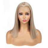 hair Wig Headgear Women's Mid-Length Hand-Woven Front Lace Rose Net Simulation Wig