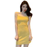 gold dress Summer Strap Sexy Nightclub Big Backless Sheath Dress Gentle Feeling Bar Nightclub Women's Disco Skirt Fashion