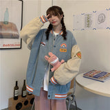 90s fashion men and women's Corduroy Coat Clothing Spring, Autumn and Winter New Top Style Long Sleeve Versatile Design Baseball Uniform Women's Clothing