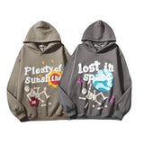 y2k American Street Hooded Sweater Letter Printed Sweater Retro Street Men's and Women's Coat 