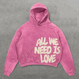 90s streetwear Harajuku Y2K ALL WE NEED IS MONEY Sweatshirt Pullover Sweatshirt 