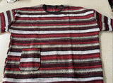 mens fall fashion  Retro Lazy Style Autumn and Winter plus Size 80's Striped Sweater Women's and Men's