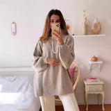 fall outfits women Women's 2024 Spring and Autumn New Elegant round Neck Simple Fashion Style Thin Sweater