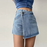 Chicdear Denim Skirt for Women Slim High-waisted A-line Jeans Skirt Shorts Fashion Vintage Streetwear Y2k Clothing Female
