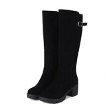 Chicdear-Boots Flat Platform Women Shoes Autumn Boots-Women Round Toe Zipper Sexy Thigh High Heels High Sexy Clogs  Ladies Stiletto O