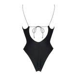 Chicdear Push Up Sexy Women One Piece Swimsuit Female Swimwear 2024 Brazilian Monokini Swimming Suit Beachwear String Black Bathing Suit