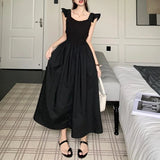 Chicdear Fashion Women Sweet Backless French Style Dress Fashion Tighten The Waist 2024 Spring Summer New Dress Fashion Princess Dress