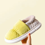 Chicader -  Winter Toast Women Slippers Warm Plush Cotton Slippers Indoor Home Non-Slip Thick Sole Furry Shoes For Couples New 2023