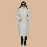 Chicdear -   Women Winter Thick Warm Over Knee Parka Extra Long Puffer Jacket Coat With Detachable Windproof Hood Fashion Outerwear