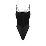 Chicdear Sexy Women One Piece Swimsuit Female Swimwear 2024 Brazilian Monokini Swimming Suit Beachwear High Cut Solid Bathing Suit