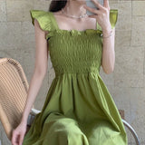 Chicdear Elegant French Style Women Kawaii Suspenders Dress Tighten The Waist 2024 Spring Summer New Dress Fashion Princess Lovely Dress