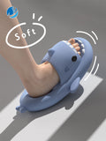 Chicdear-Voguable Spring Summer New Upgraded Shark Slippers Women Indoor Outdoor Bathroom Sandals 4cm Thick Sole Men's Beach Shoes