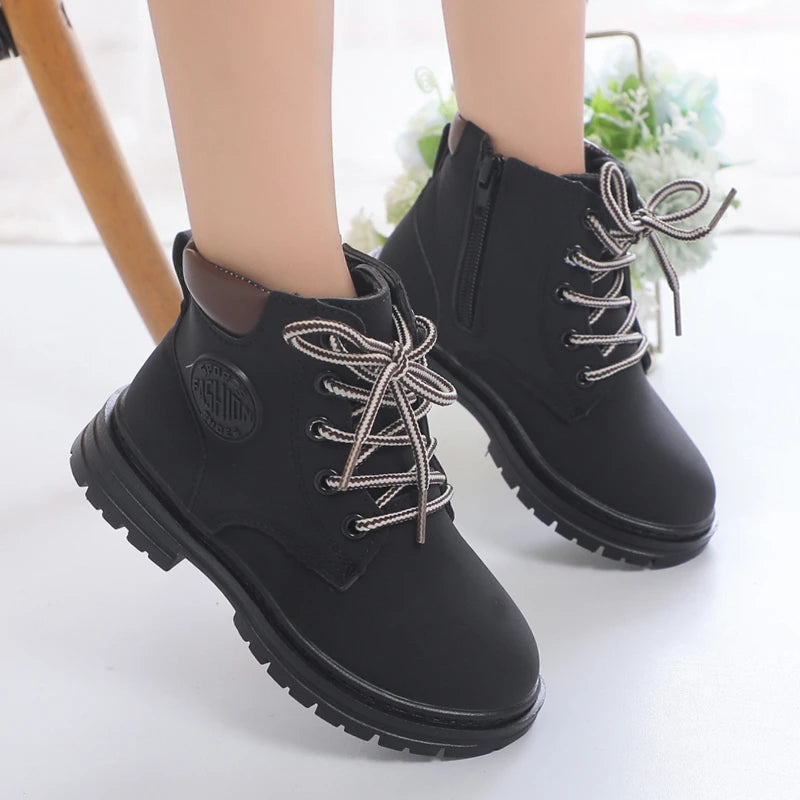 Chicdear - Kids Boots for Boys Girls Unisex Children Fashion Ankle Boots 2023 Brand New Auutmn Winter Rubber Boots Toddlers Big Child 21-36