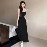 Chicdear Summer Women  Sexy Sleeveless Maxi Dress Spaghetti Strap Backless Slim RobeParty Clubwear